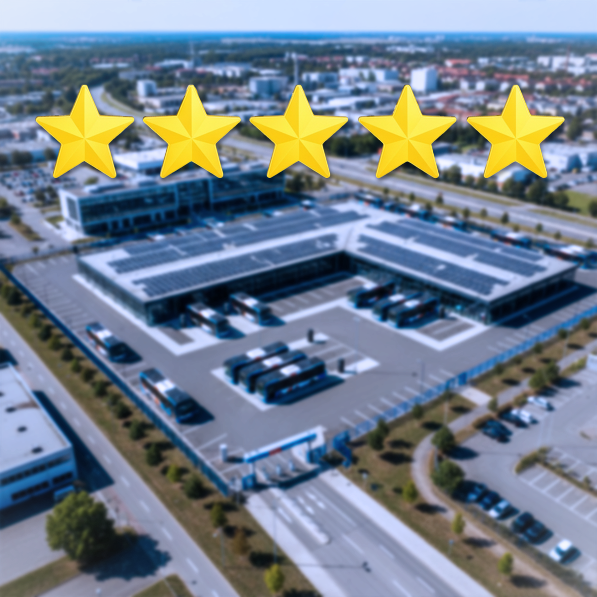 Drohnenaufnahme des Betriebshofes �PNV